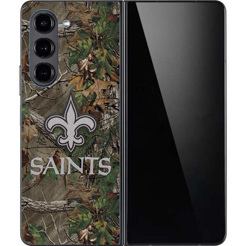 NFL New Orleans Saints Realtree Xtra Green Camo Galaxy Z Fold5 5G Skin